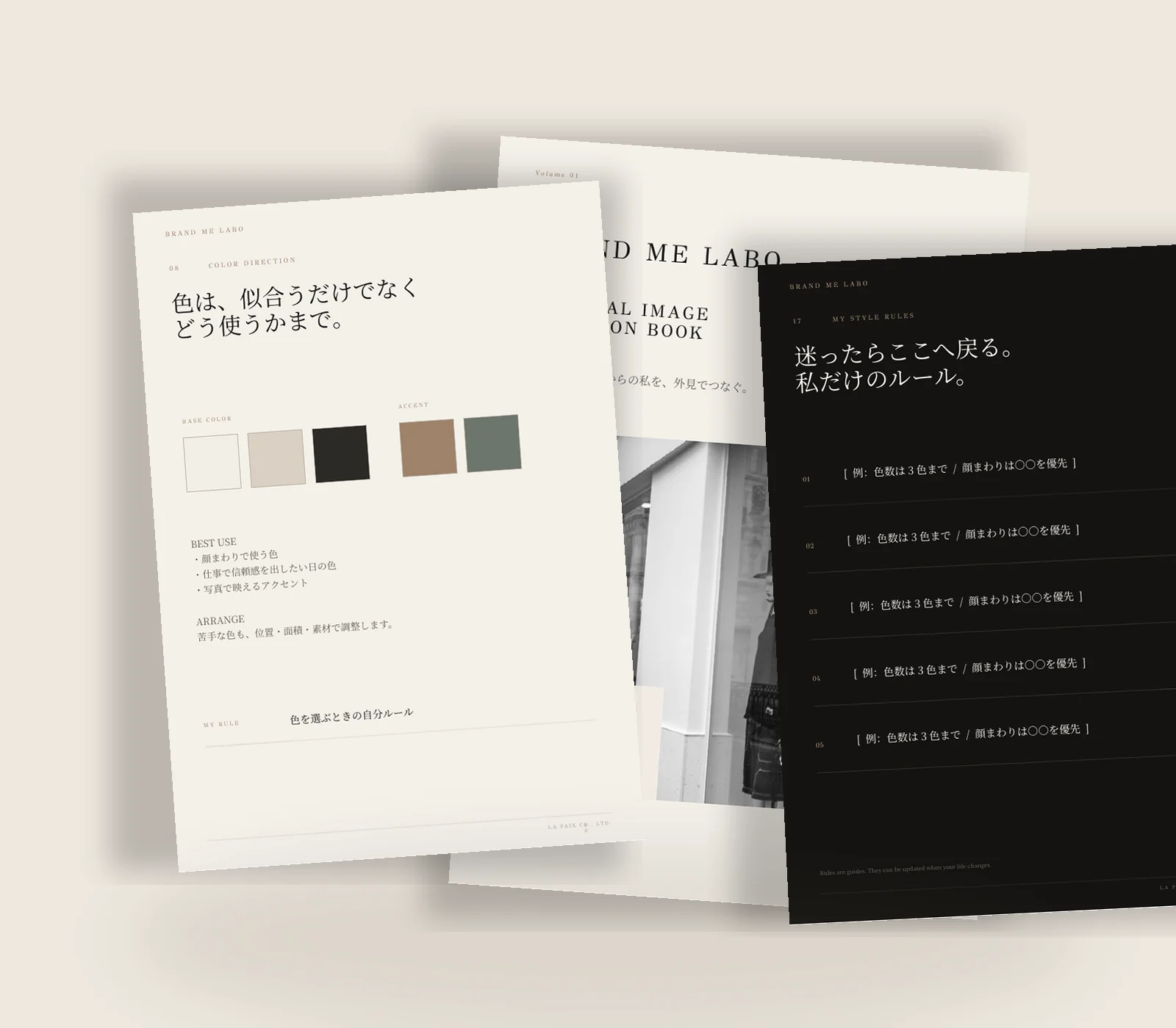 Brand Me Labo PERSONAL IMAGE DIRECTION BOOK